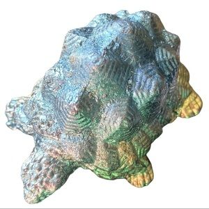 Tortoise in sky Blue and Gold Bismuth.